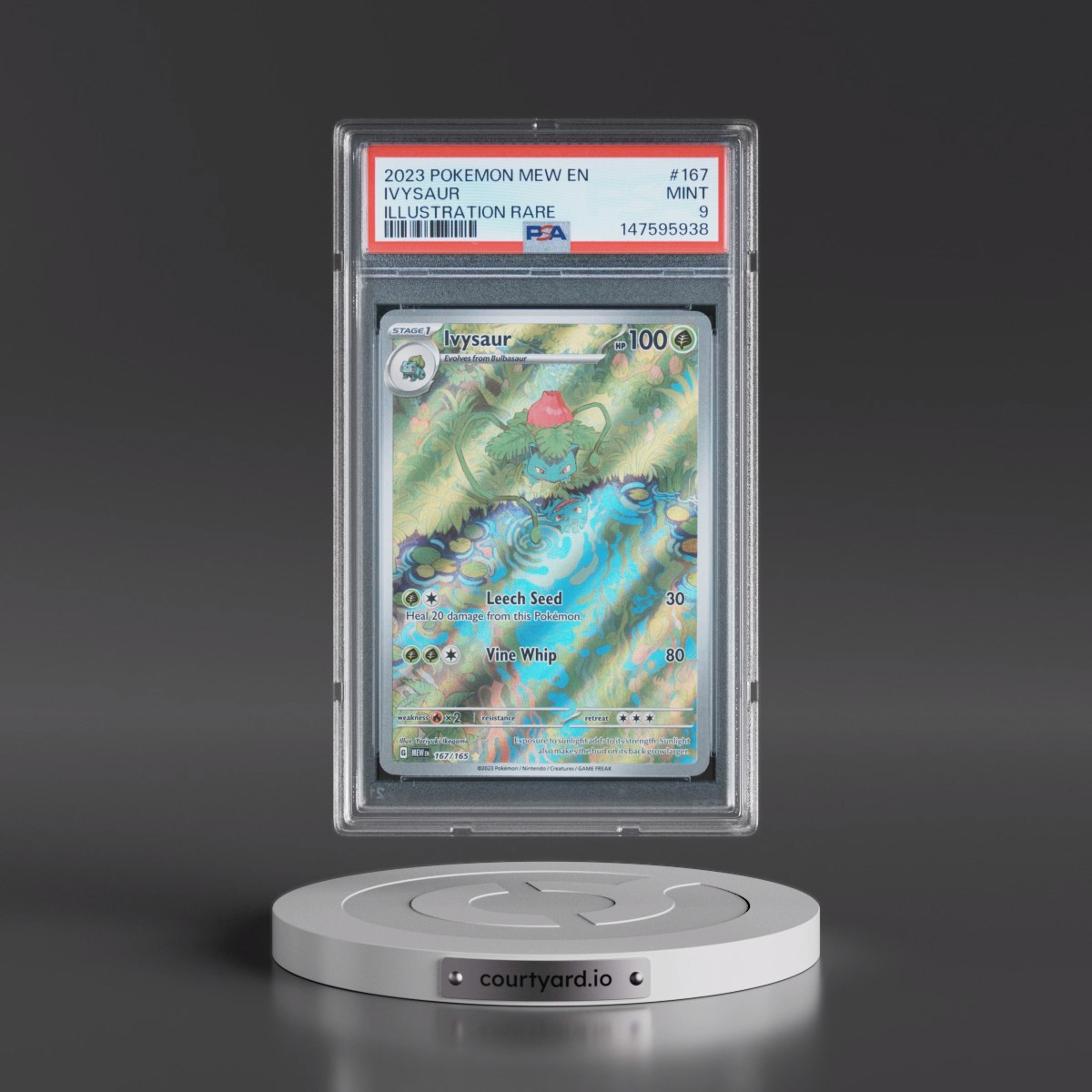 2023 Pokémon Mew EN-151 #167 Ivysaur - Illustration Rare (PSA 9 MINT)