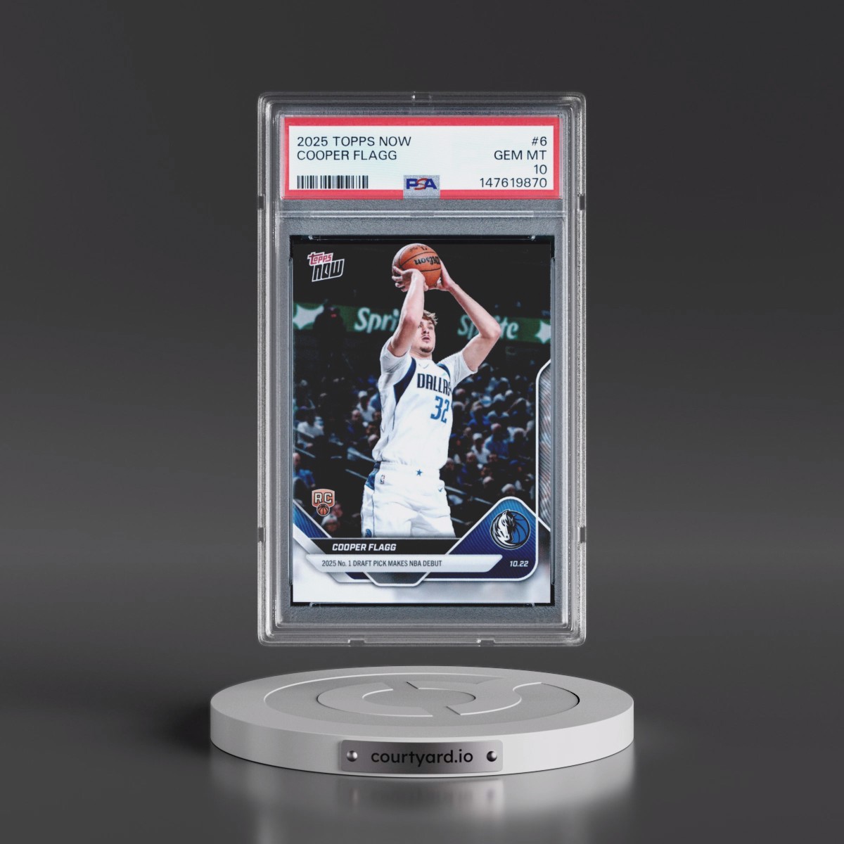 2025 Topps Now #6 Cooper Flagg (PSA 10 GEM MINT)