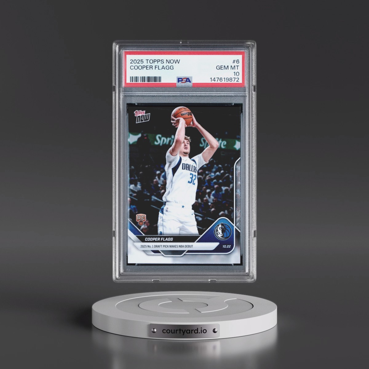 2025 Topps Now #6 Cooper Flagg (PSA 10 GEM MINT)