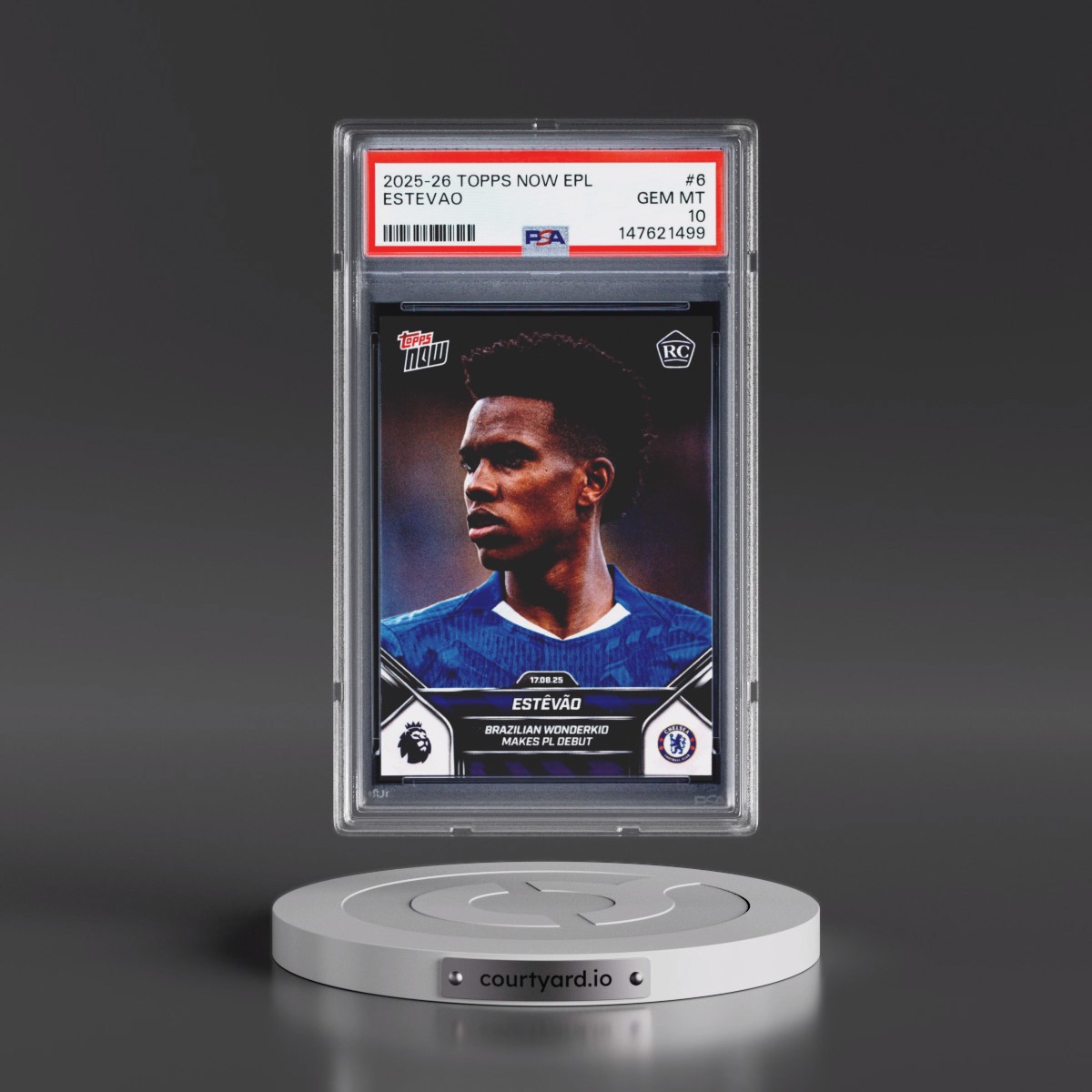2025 Topps Now Premier League Estevao #6 PSA 10