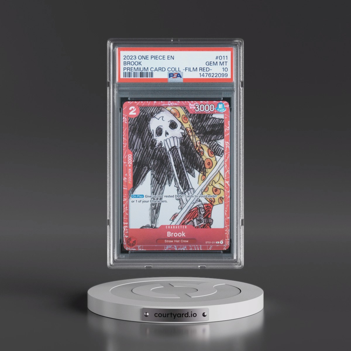 2023 One Piece Premium Card Collection -One Piece Film Red #011 Brook (PSA 10 GEM MINT)