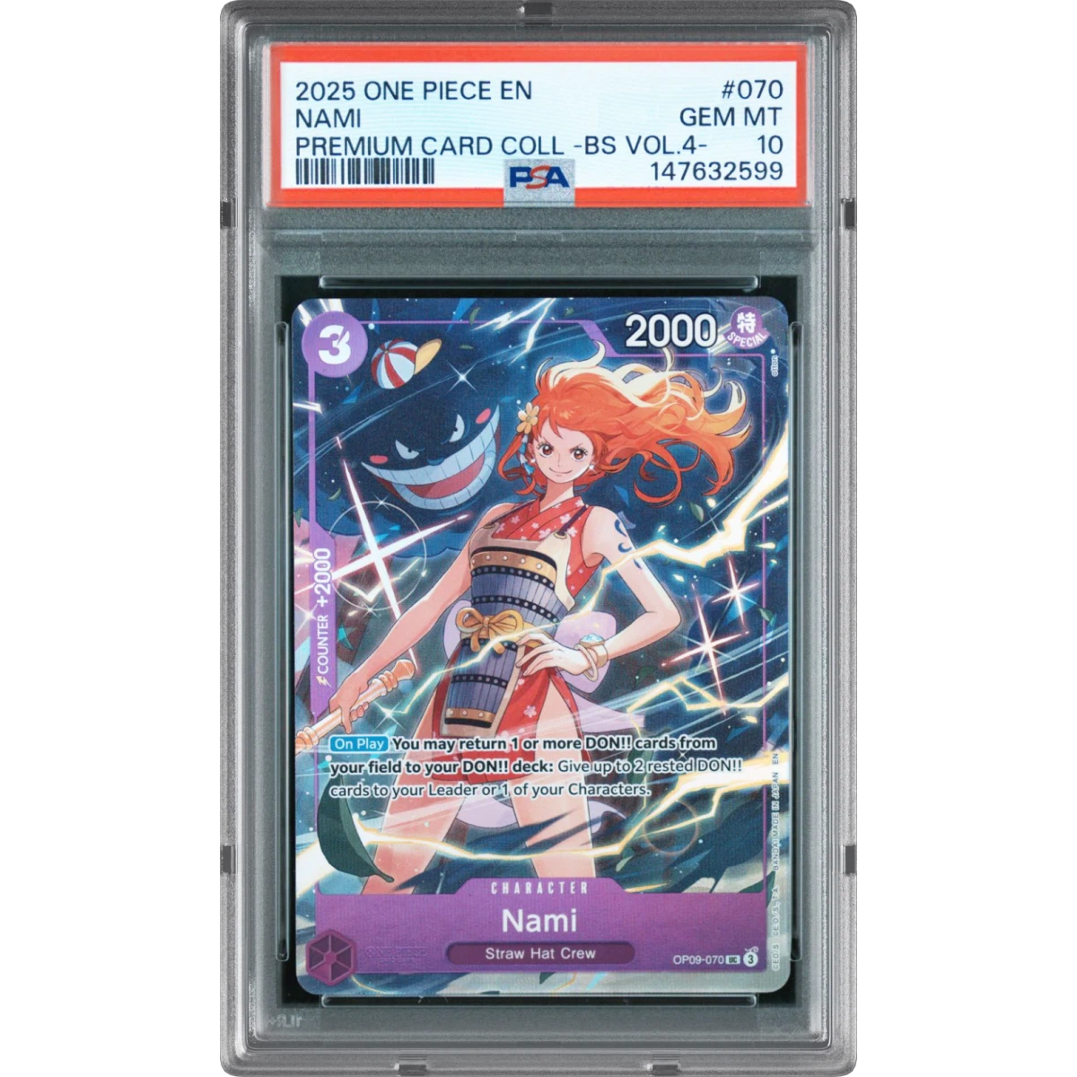 2025 One Piece Premium Card Collection -Best Selection Vol.4 #070 Nami (PSA 10 GEM MINT)