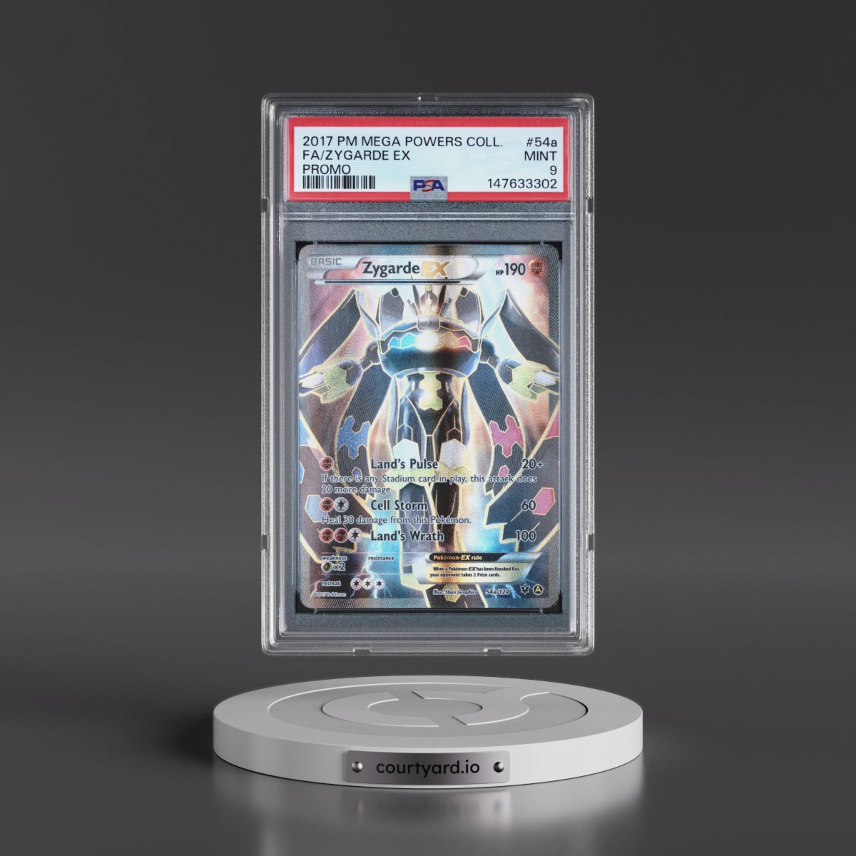 2017 Pokémon Mega Powers Collection Promo #54a Zygarde EX - Holo Full Art (PSA 9 MINT)