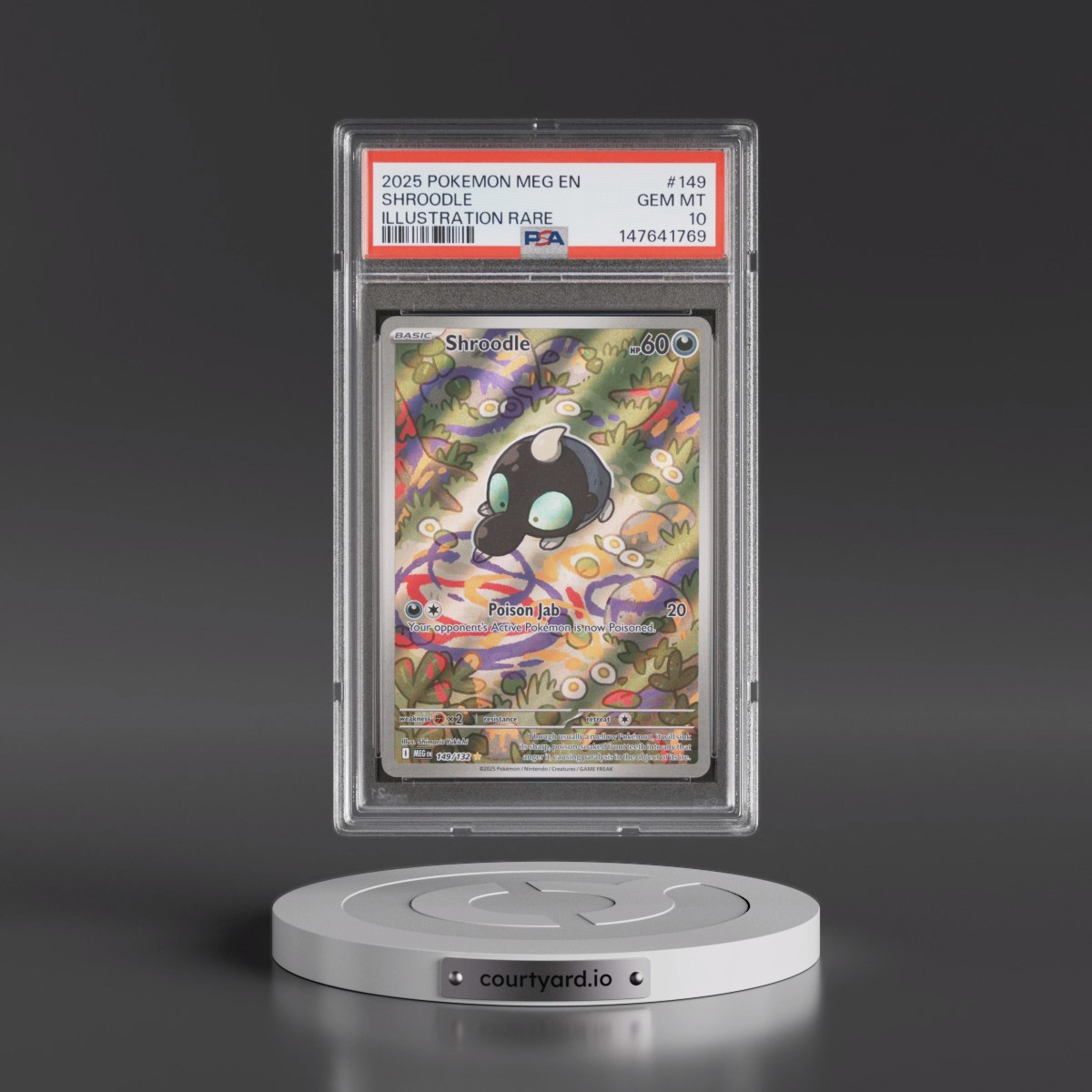 2025 Pokémon Meg EN-Mega Evolution #149 Shroodle - Illustration Rare (PSA 10 GEM MINT)