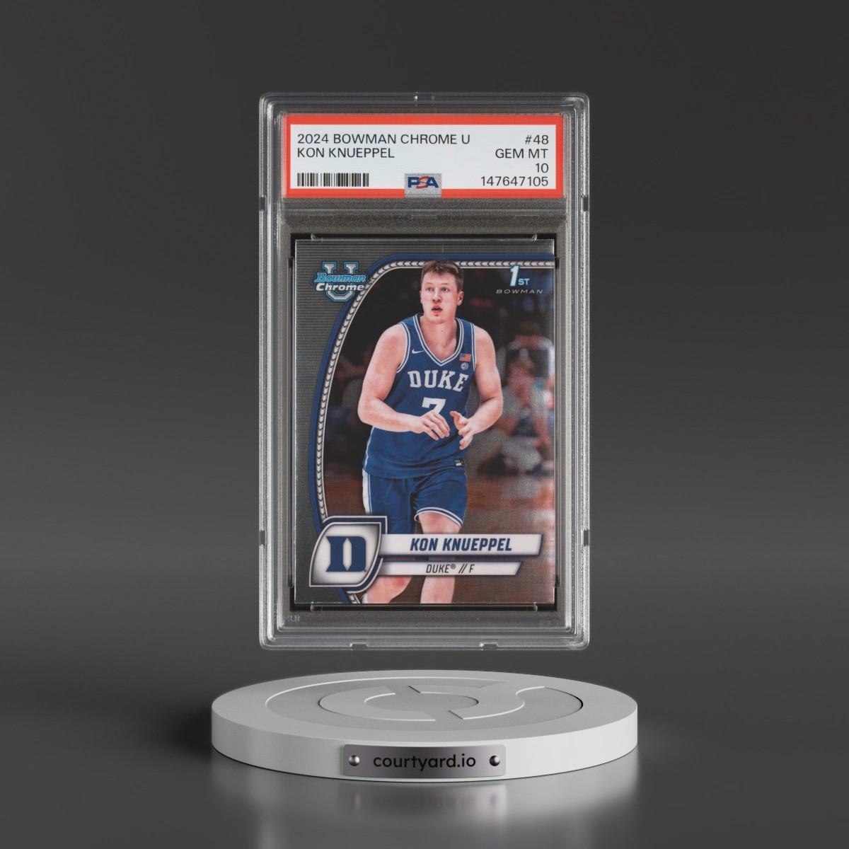 2024 Bowman Chrome University #48 Kon Knueppel (PSA 10 GEM MINT)