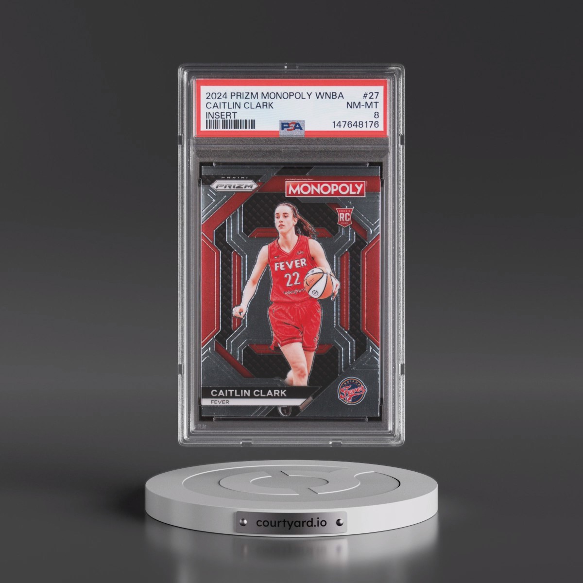 2024 Panini Prizm Monopoly WNBA Insert #27 Caitlin Clark (PSA 8 NM-MT)