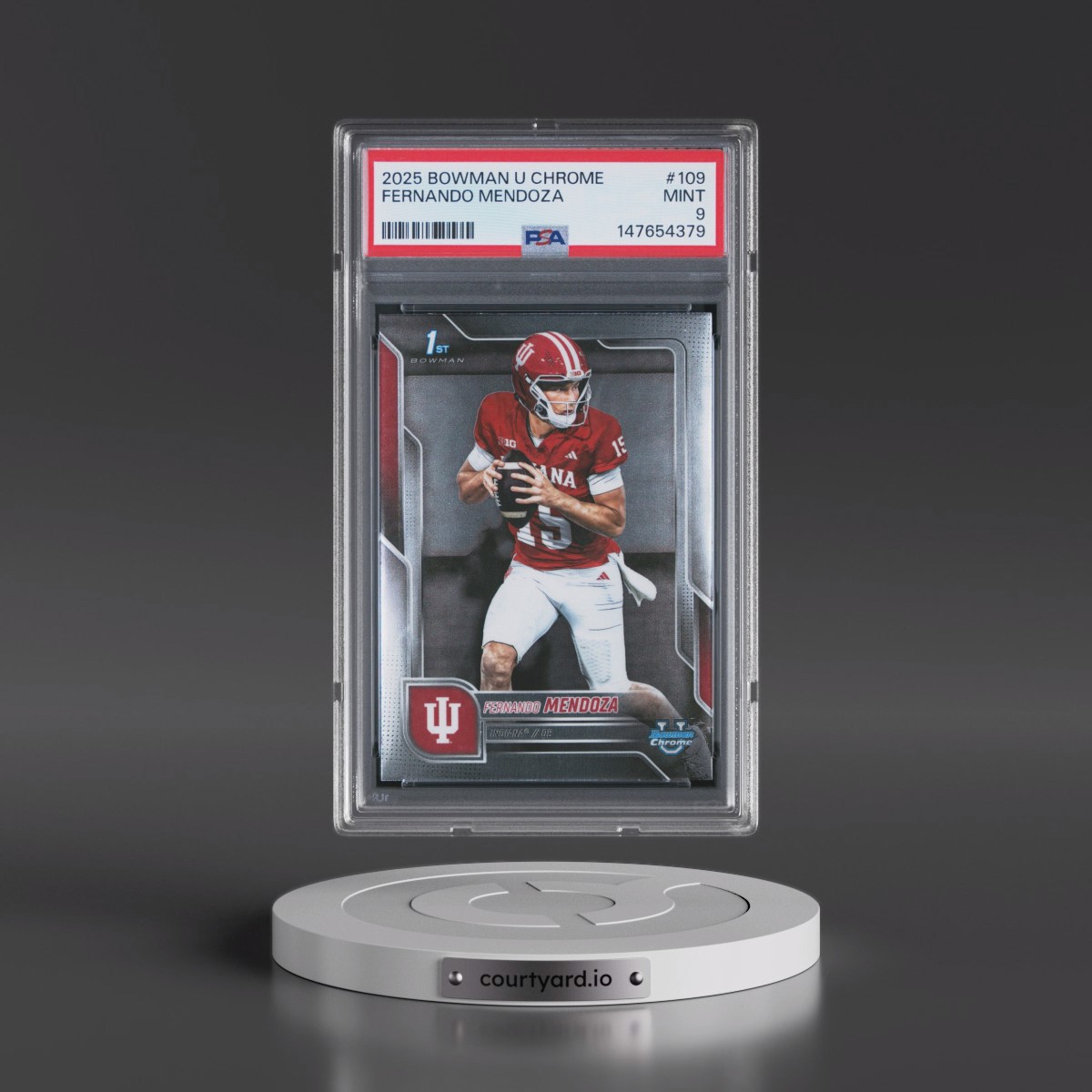 2025 Bowman University Chrome #109 Fernando Mendoza (PSA 9 MINT)