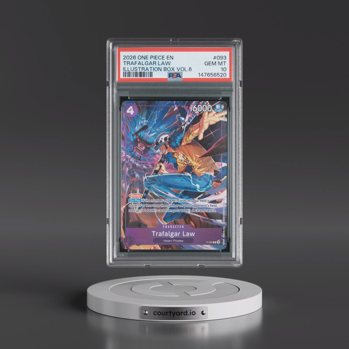 2026 One Piece Promos #093 Trafalgar Law - Illustration Box Vol.6 (PSA 10 GEM MINT)