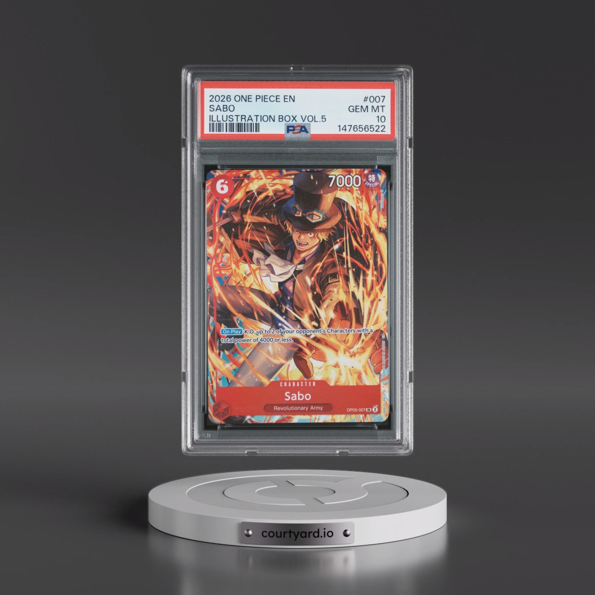 2026 One Piece Promos #007 Sabo - Illustration Box Vol.5 (PSA 10 GEM MINT)