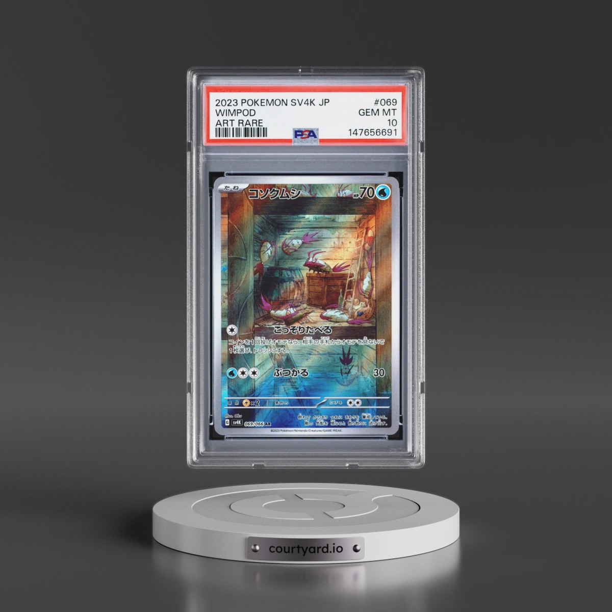 2023 Pokémon Sv4k-Ancient Roar #069 Wimpod - Art Rare (PSA 10 GEM MINT)