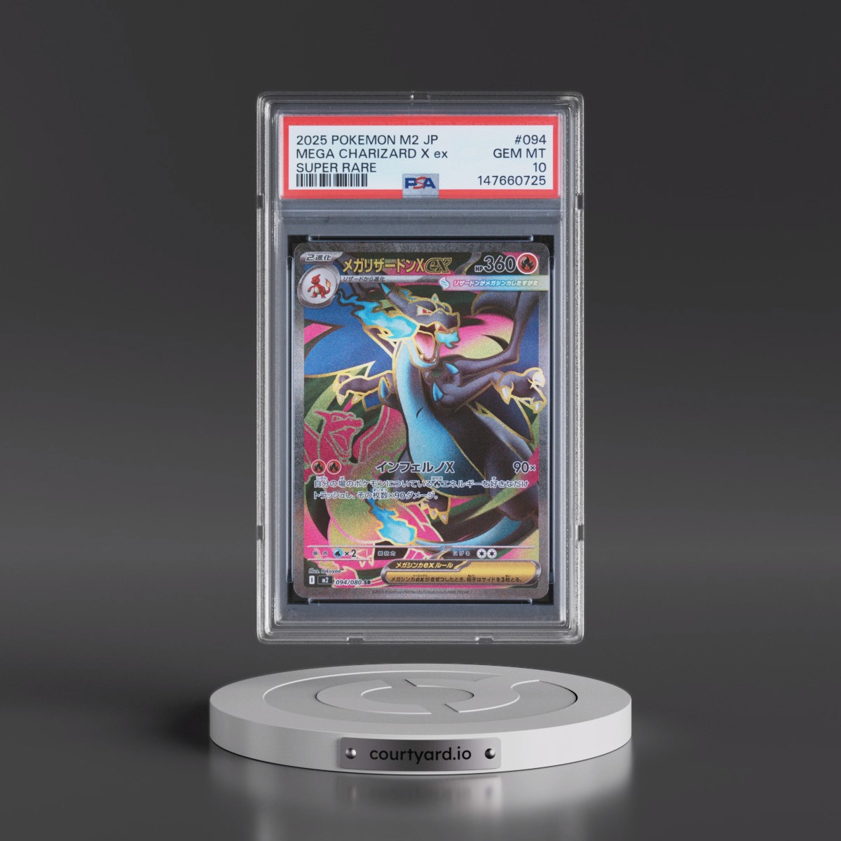 2025 Pokémon M2-Inferno X #094 Mega Charizard X EX - Holo Super Rare (PSA 10 GEM MINT)