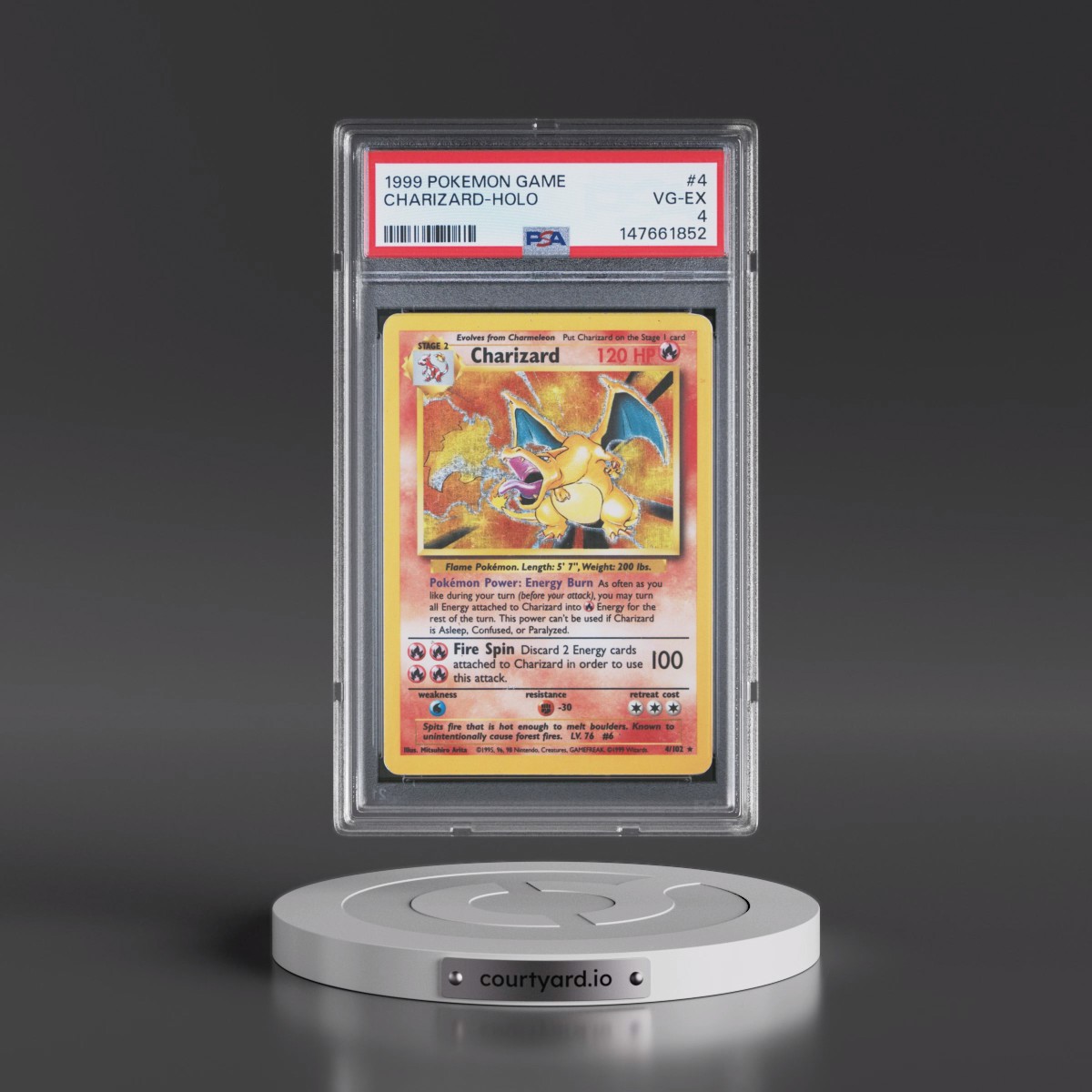1999 Pokémon Game #4 Charizard - Holo (PSA 4 VG-EX)