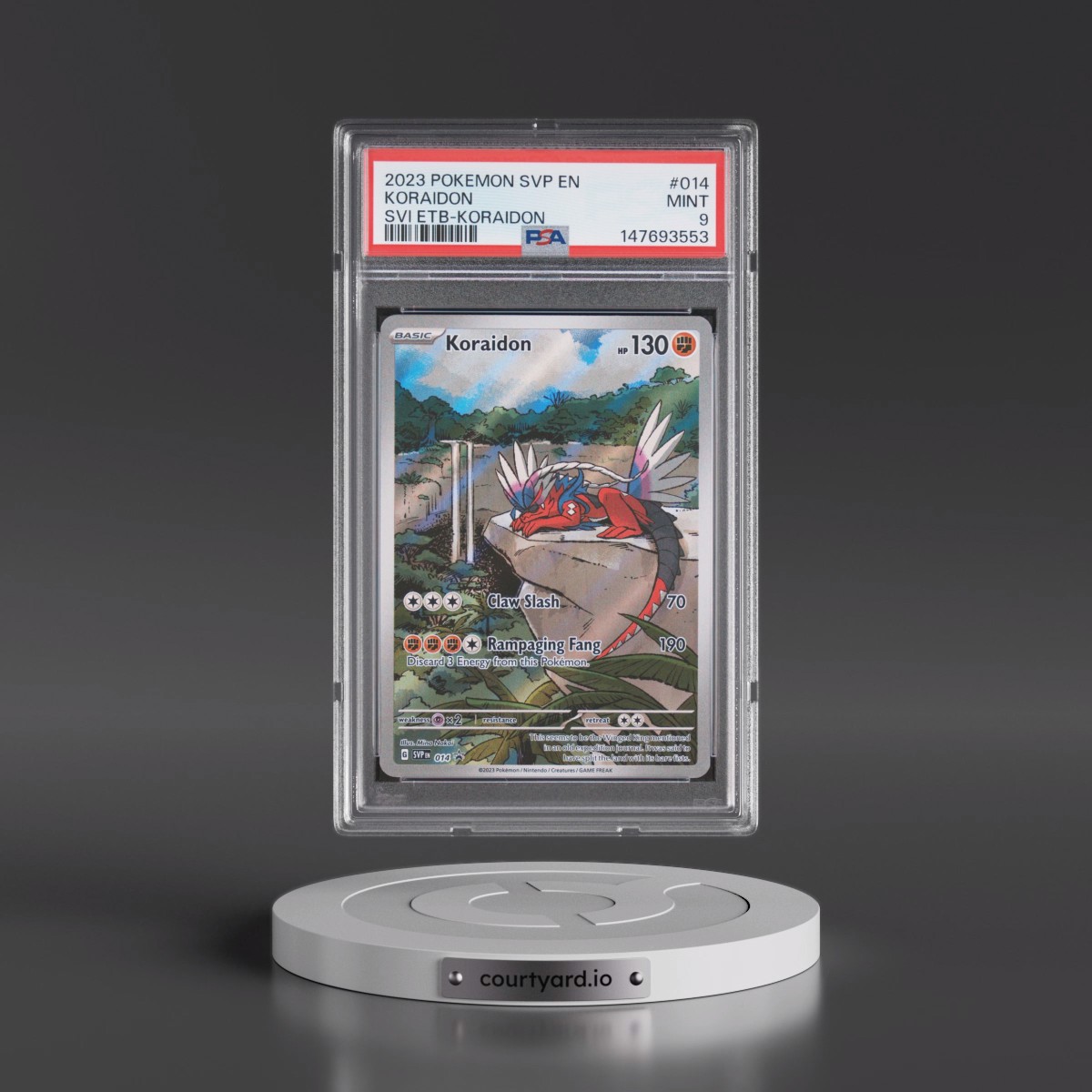 2023 Pokémon Svp EN-SV Black Star Promo #014 Koraidon - Scarlet & Violet Elite Trainer Box-Koraidon (PSA 9 MINT)