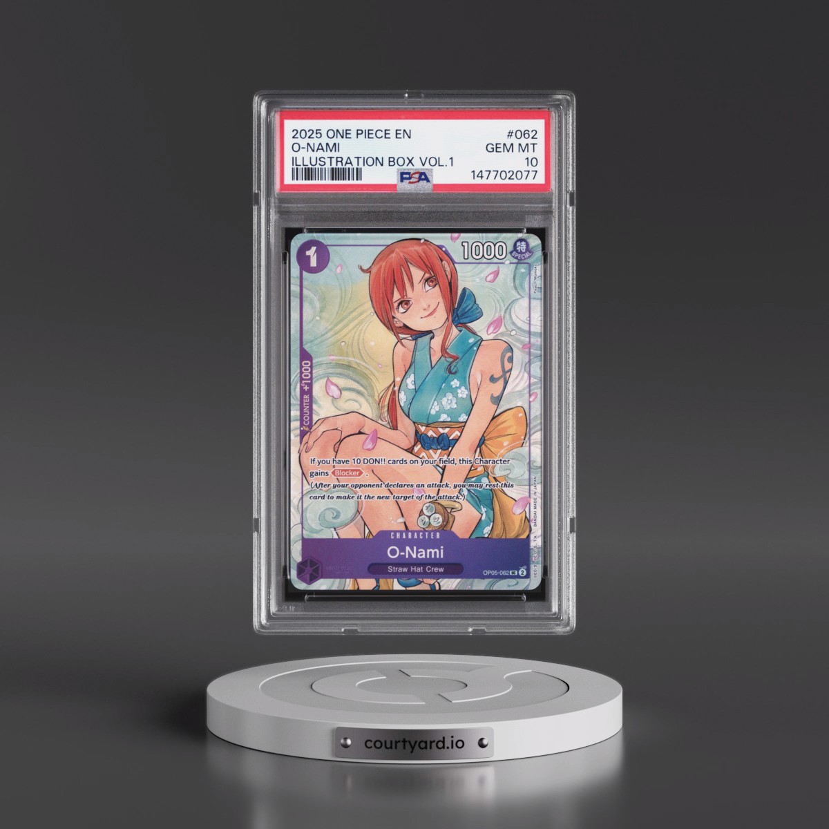 2025 One Piece Promos #062 O-Nami - Illustration Box Vol.1 (PSA 10 GEM MINT)