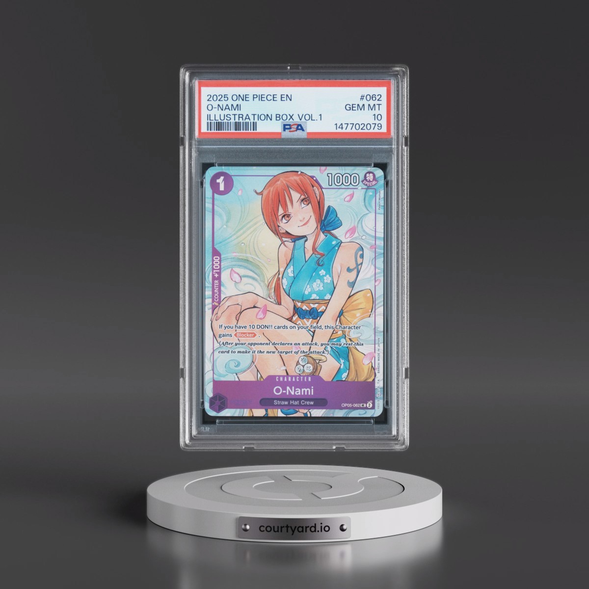 2025 One Piece Promos #062 O-Nami - Illustration Box Vol.1 (PSA 10 GEM MINT)