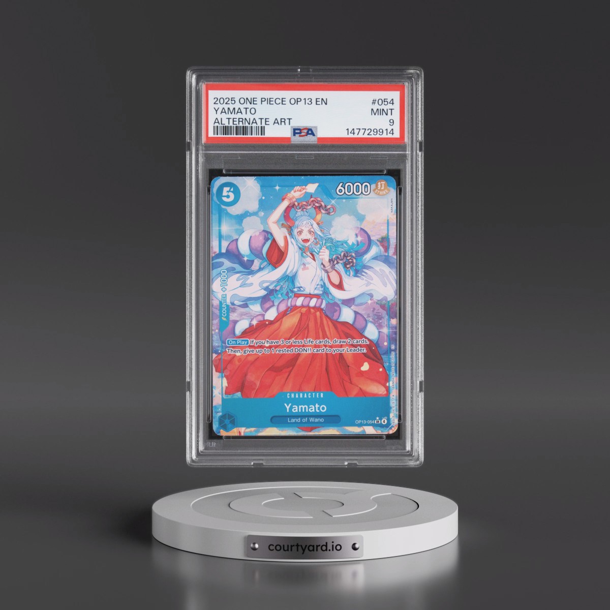 2025 One Piece OP13-Carrying on His Will #054 Yamato - Alternate Art (PSA 9 MINT)