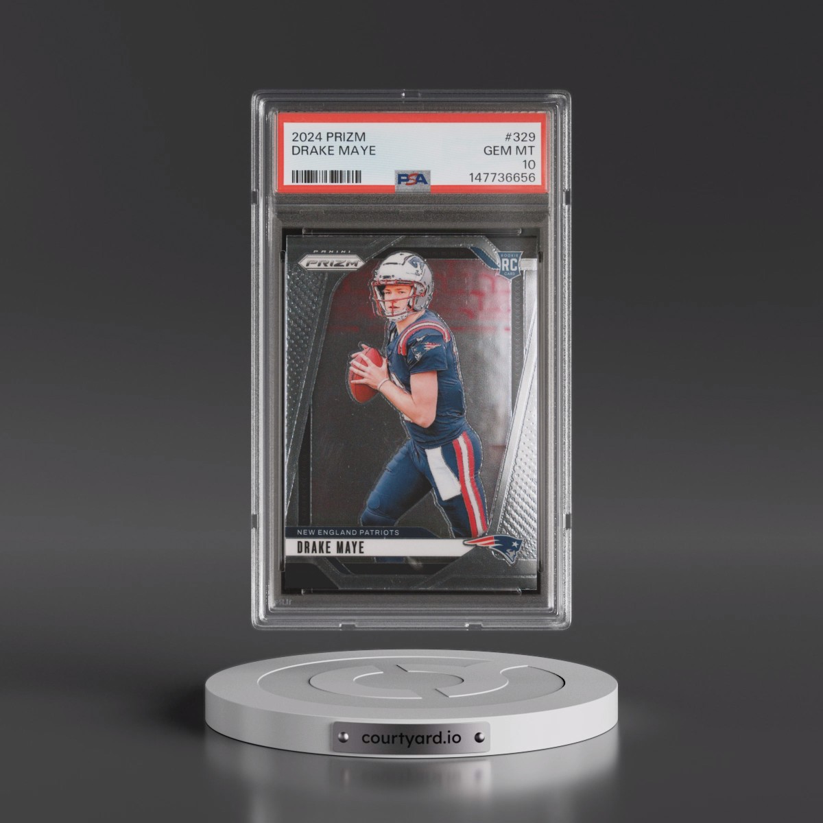 2024 Panini Prizm #329 Drake Maye (PSA 10 GEM MINT)