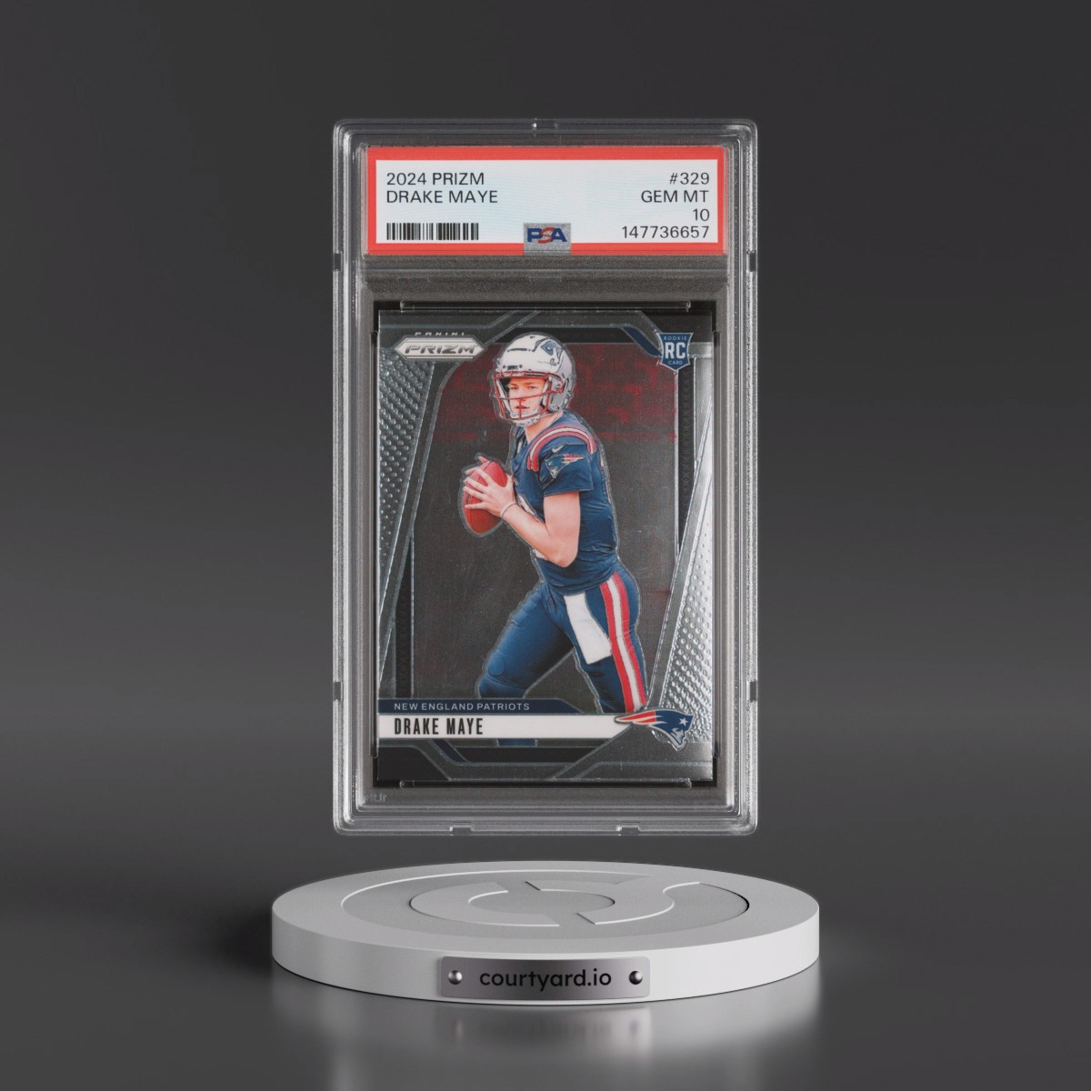 2024 Panini Prizm #329 Drake Maye (PSA 10 GEM MINT)