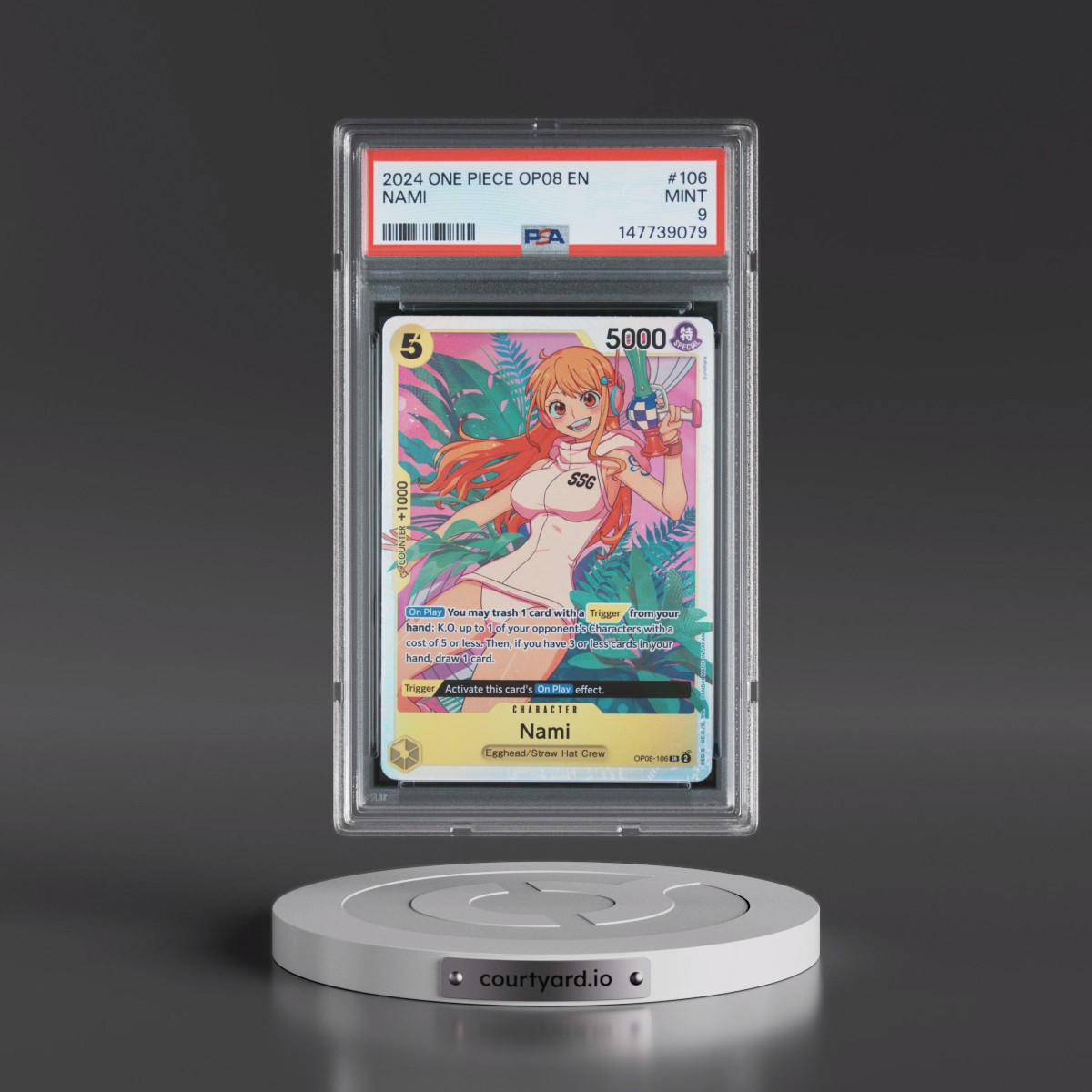 2024 One Piece OP08-Two Legends #106 Nami (PSA 9 MINT)