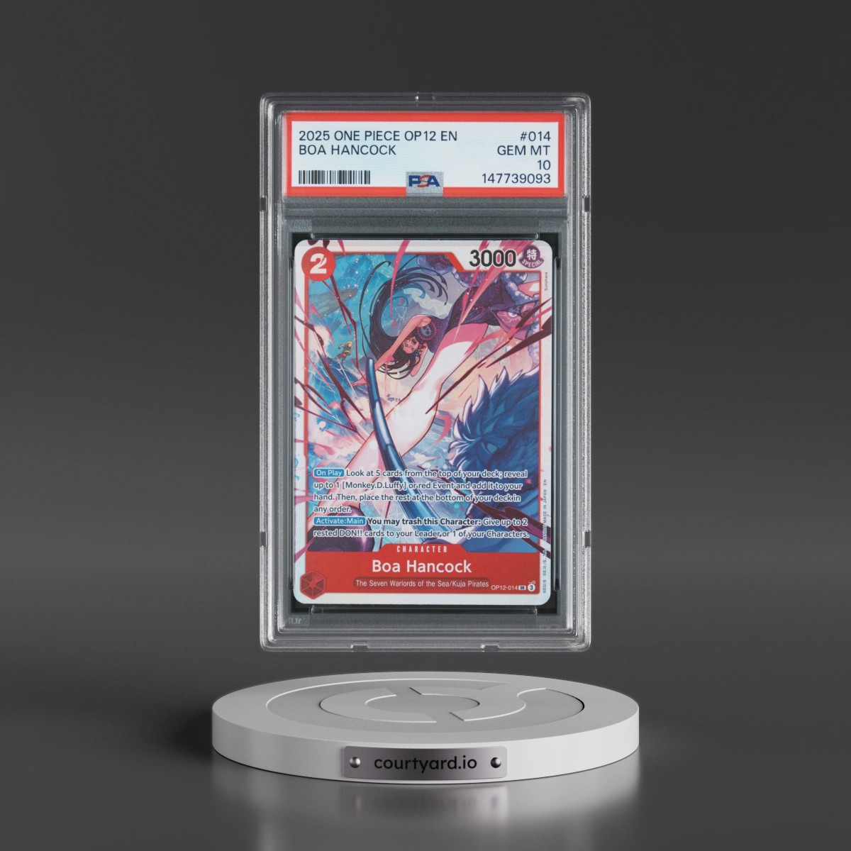 2025 One Piece OP12-Legacy of the Master #014 Boa Hancock (PSA 10 GEM MINT)