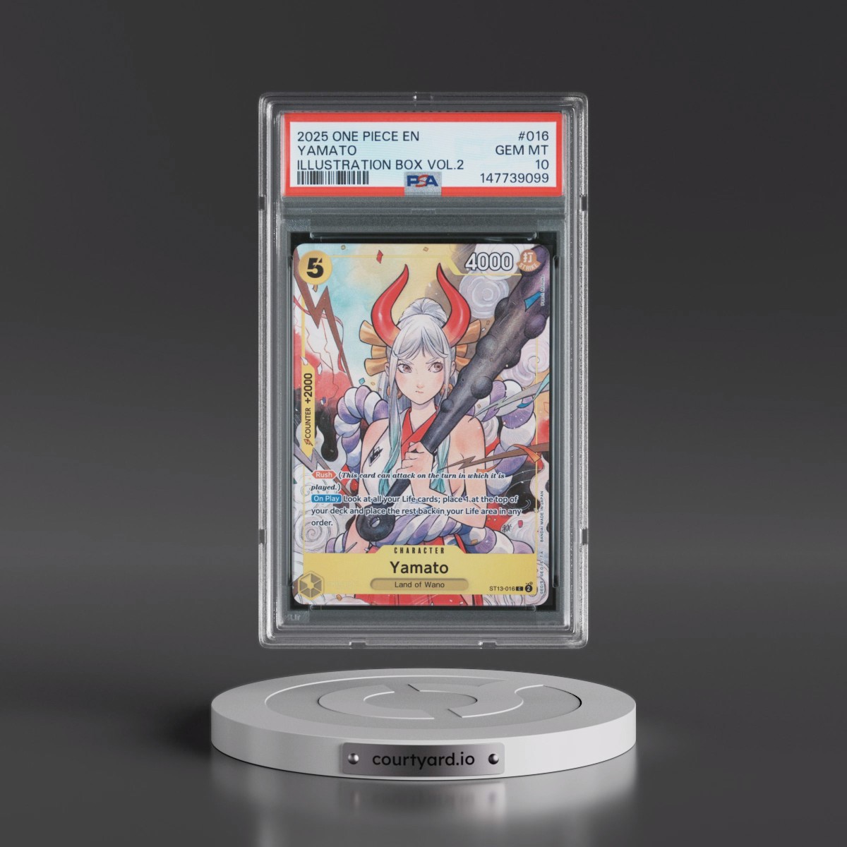 2025 One Piece Promos #016 Yamato - Illustration Box Vol.2 (PSA 10 GEM MINT)