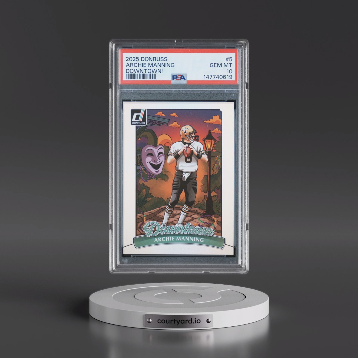 2025 Panini Donruss Downtown #5 Archie Manning (PSA 10 GEM MINT)