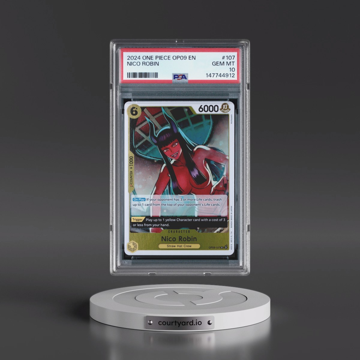 2024 One Piece OP09-Emperors in the New World #107 Nico Robin (PSA 10 GEM MINT)