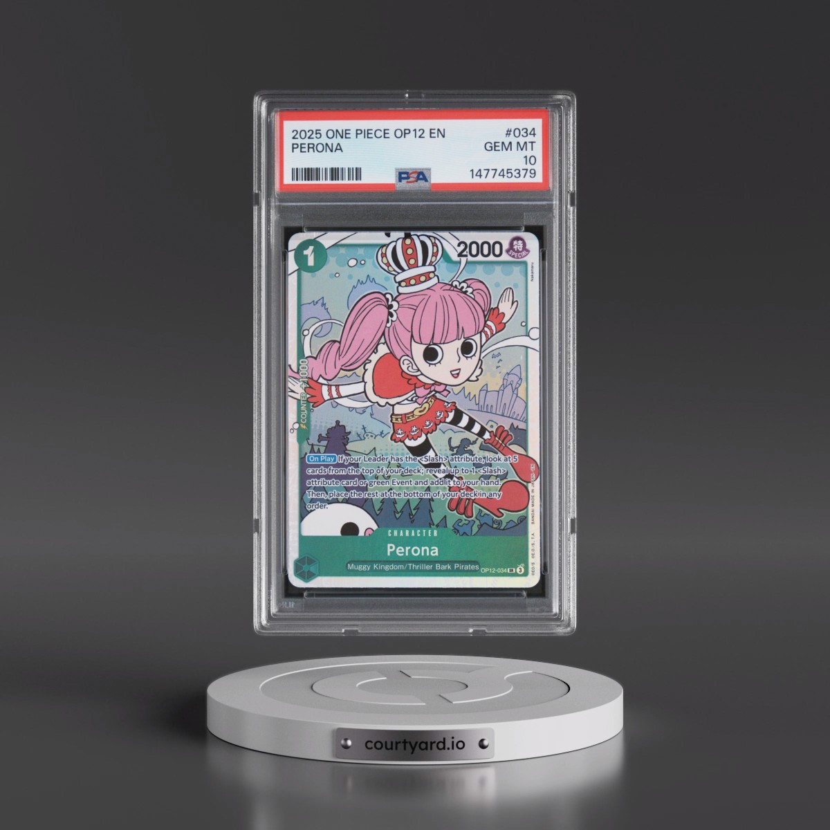 2025 One Piece OP12-Legacy of the Master #034 Perona (PSA 10 GEM MINT)