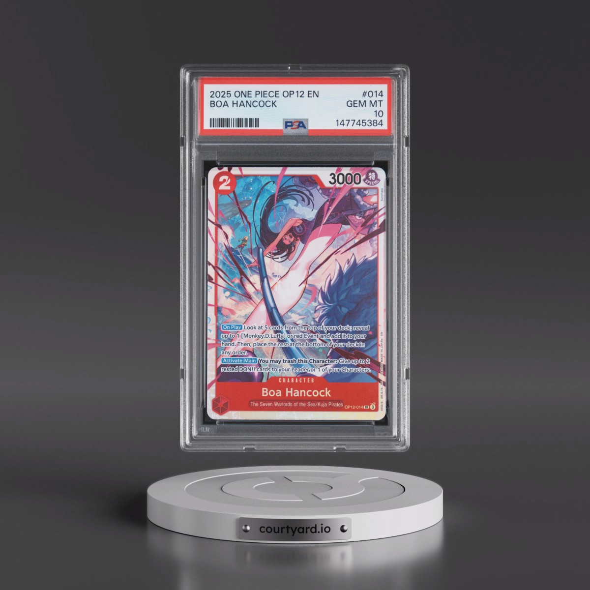 2025 One Piece OP12-Legacy of the Master #014 Boa Hancock (PSA 10 GEM MINT)