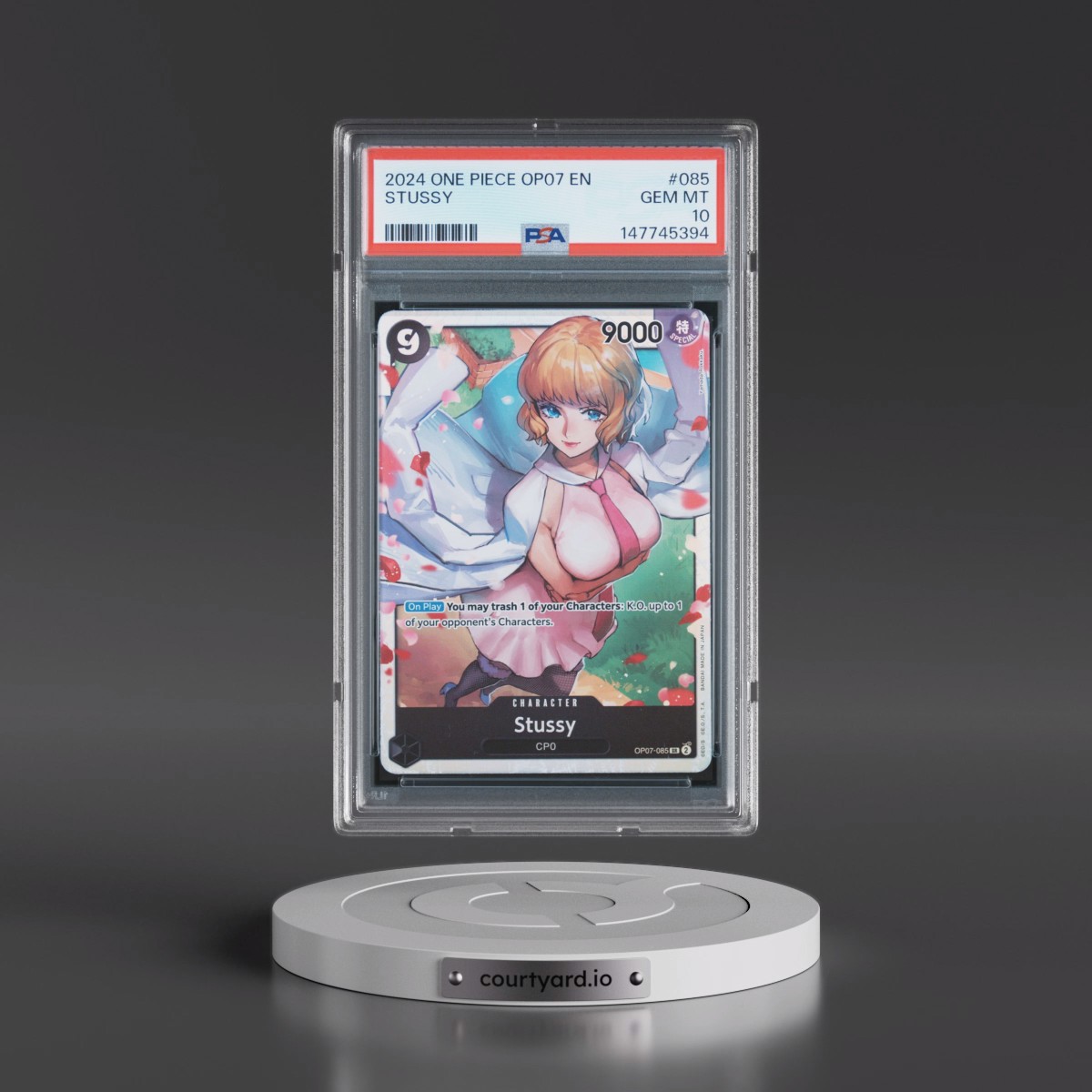 2024 One Piece OP07-500 Years in the Future #085 Stussy (PSA 10 GEM MINT)