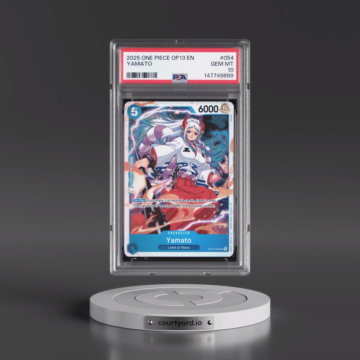 2025 One Piece OP13-Carrying on His Will #054 Yamato (PSA 10 GEM MINT)