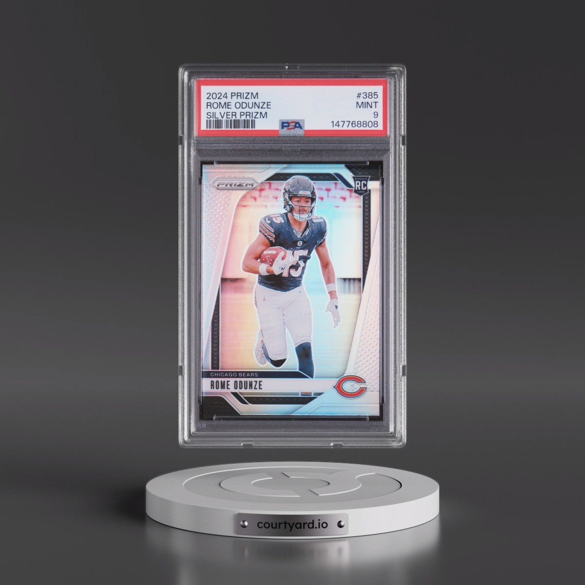 2024 Panini Prizm #385 Rome Odunze - Silver Prizm (PSA 9 MINT)
