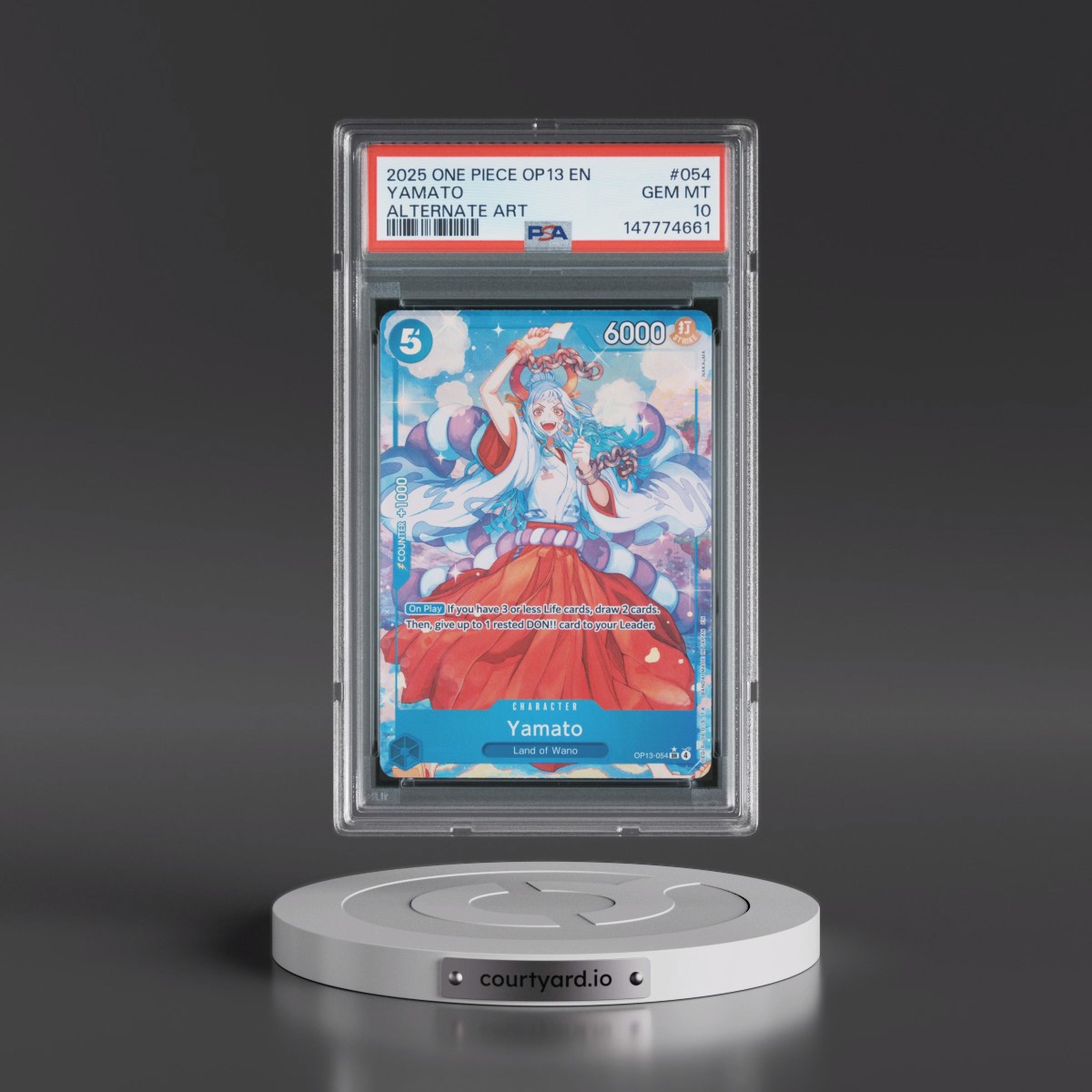 2025 One Piece OP13-Carrying on His Will #054 Yamato - Alternate Art (PSA 10 GEM MINT)