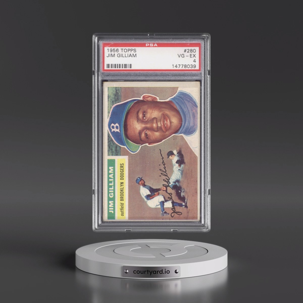 1956 Topps #280 Jim Gilliam (PSA 4 VG-EX)