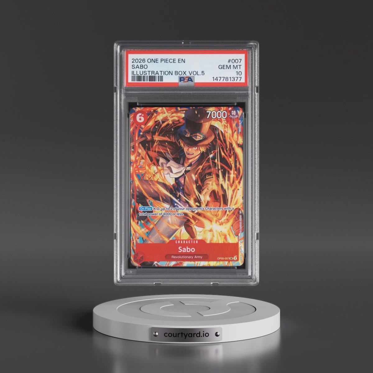 2026 One Piece Promos #007 Sabo - Illustration Box Vol.5 (PSA 10 GEM MINT)