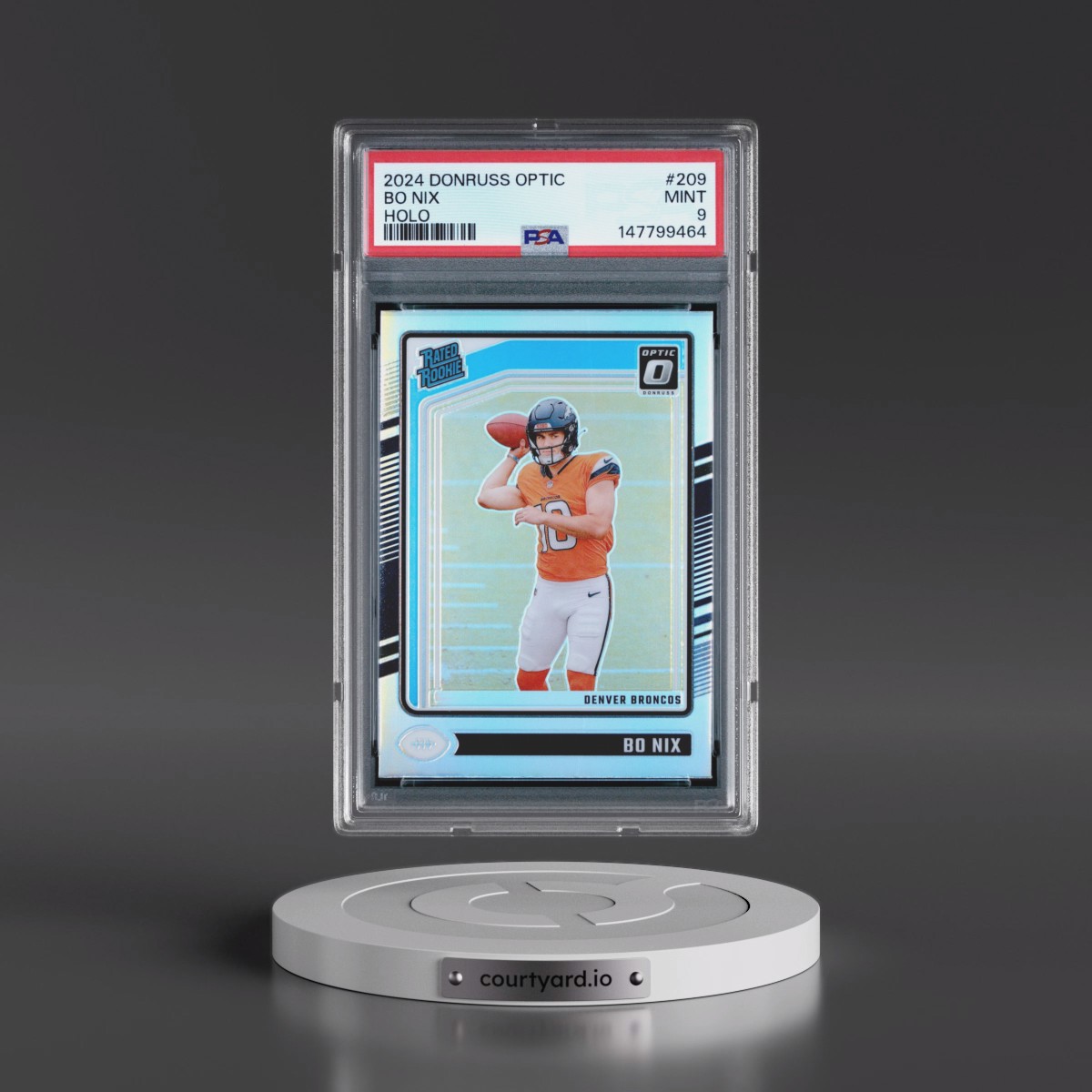 2024 Panini Donruss Optic #209 Bo Nix - Holo (PSA 9 MINT)