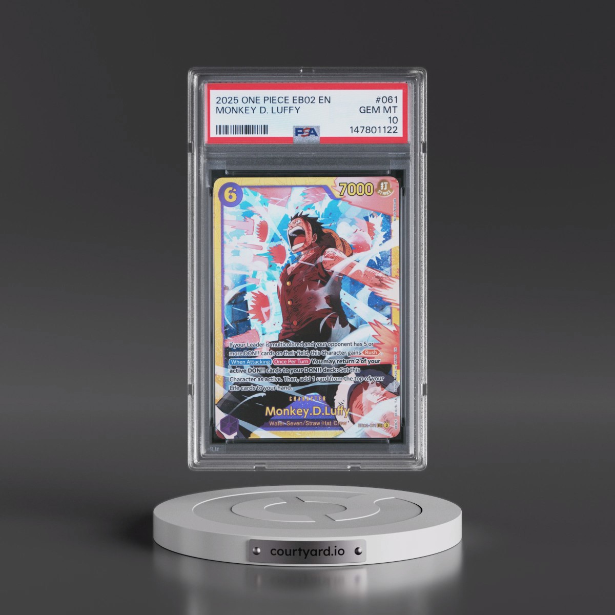 2025 One Piece EB02-Extra Booster -Anime 25th Collection #061 Monkey D. Luffy (PSA 10 GEM MINT)