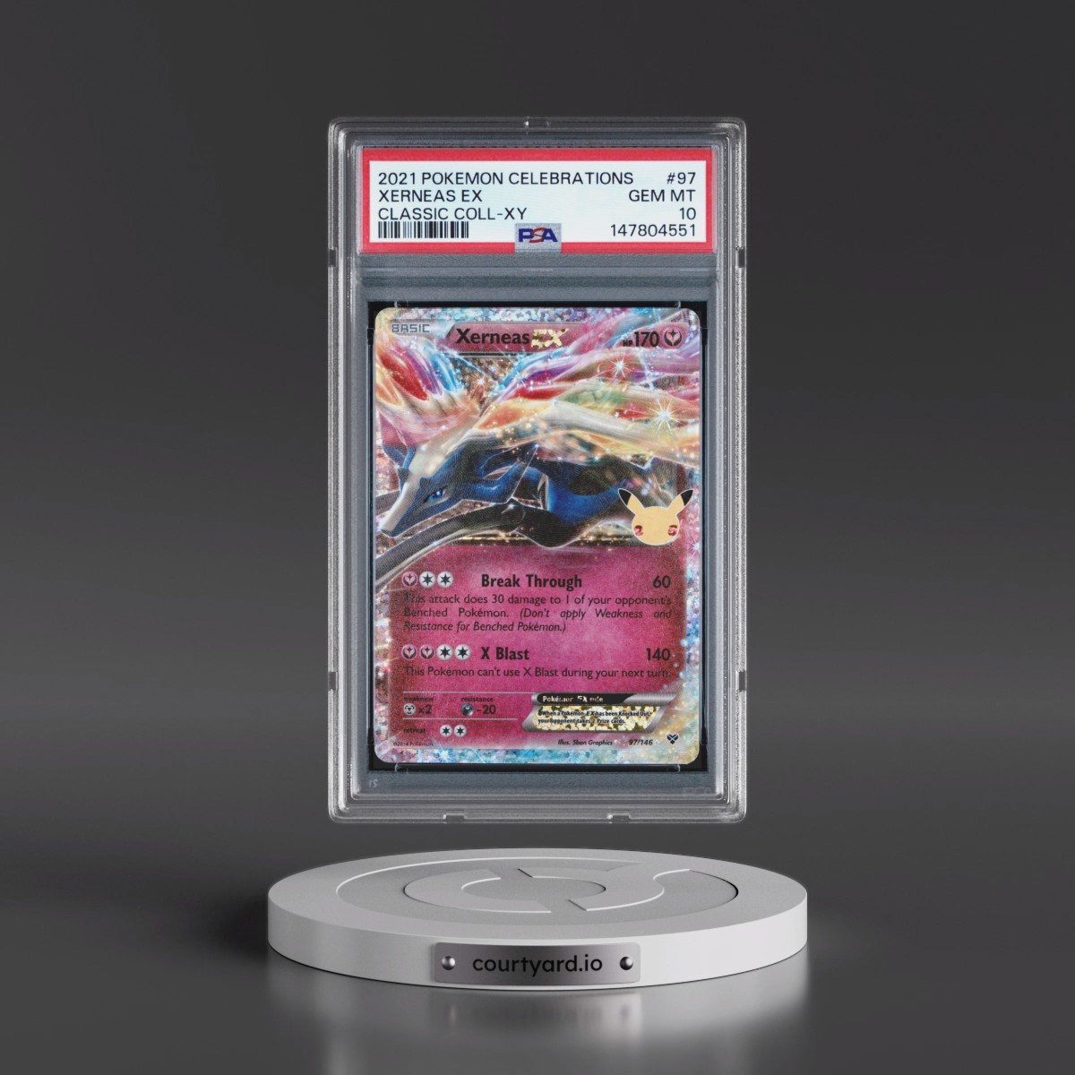 2021 Pokémon Celebrations Classic Collection #97 Xerneas EX - Holo (PSA 10 GEM MINT)