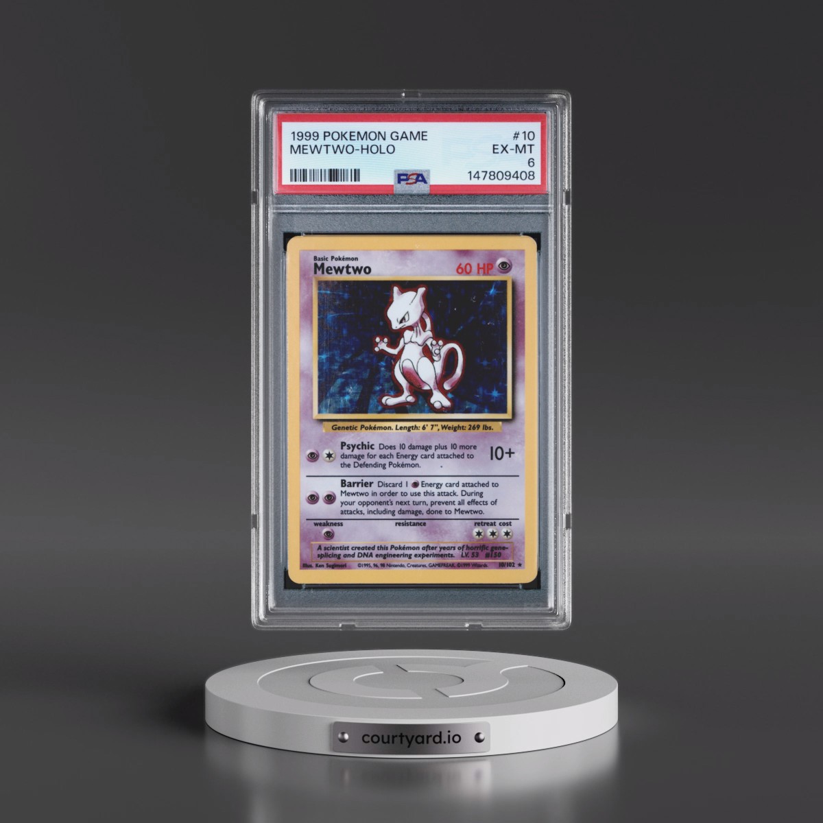 1999 Pokémon Game Mewtwo - Holo #10 PSA 6