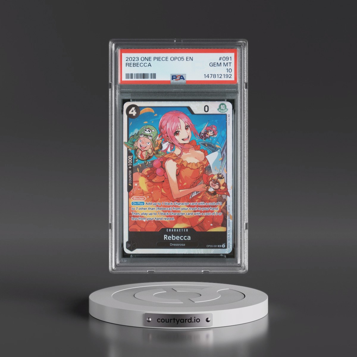 2023 One Piece OP05-Awakening of the New Era #091 Rebecca (PSA 10 GEM MINT)