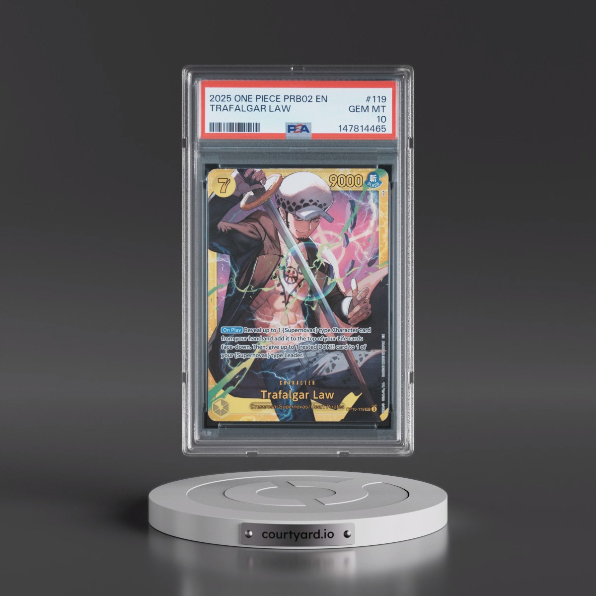 2025 One Piece PRB02-Premium Booster -One Piece Card the Best- Vol.2 #119 Trafalgar Law (PSA 10 GEM MINT)