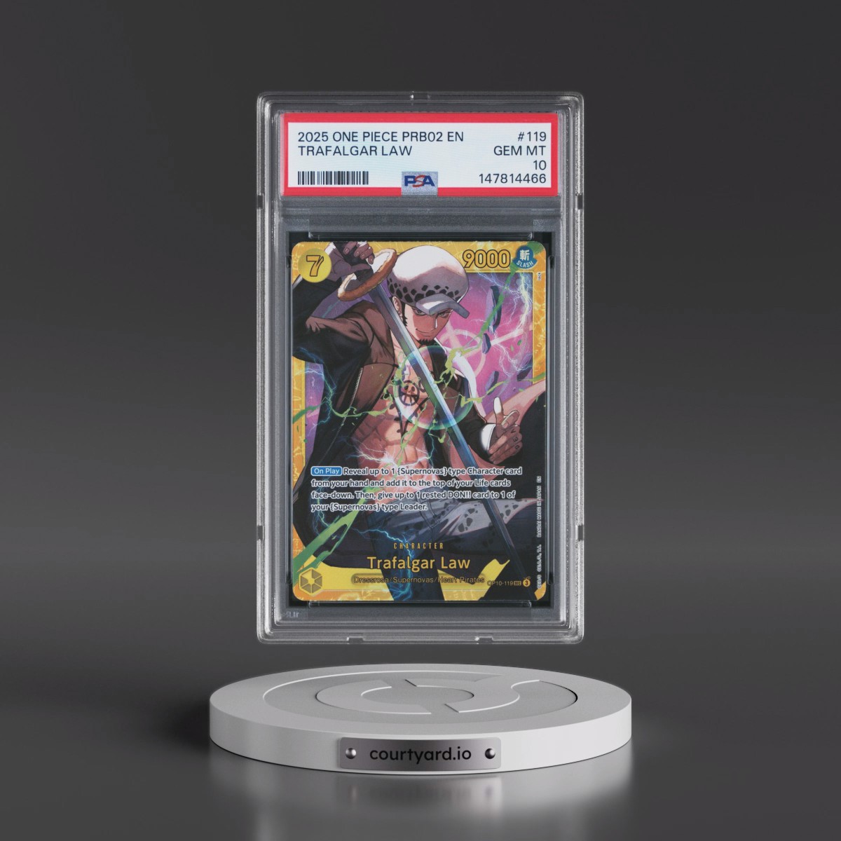 2025 One Piece PRB02-Premium Booster -One Piece Card the Best- Vol.2 #119 Trafalgar Law (PSA 10 GEM MINT)