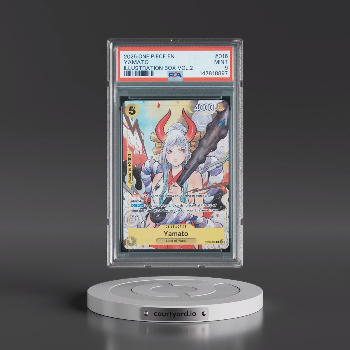 2025 One Piece Promos #016 Yamato - Illustration Box Vol.2 (PSA 9 MINT)
