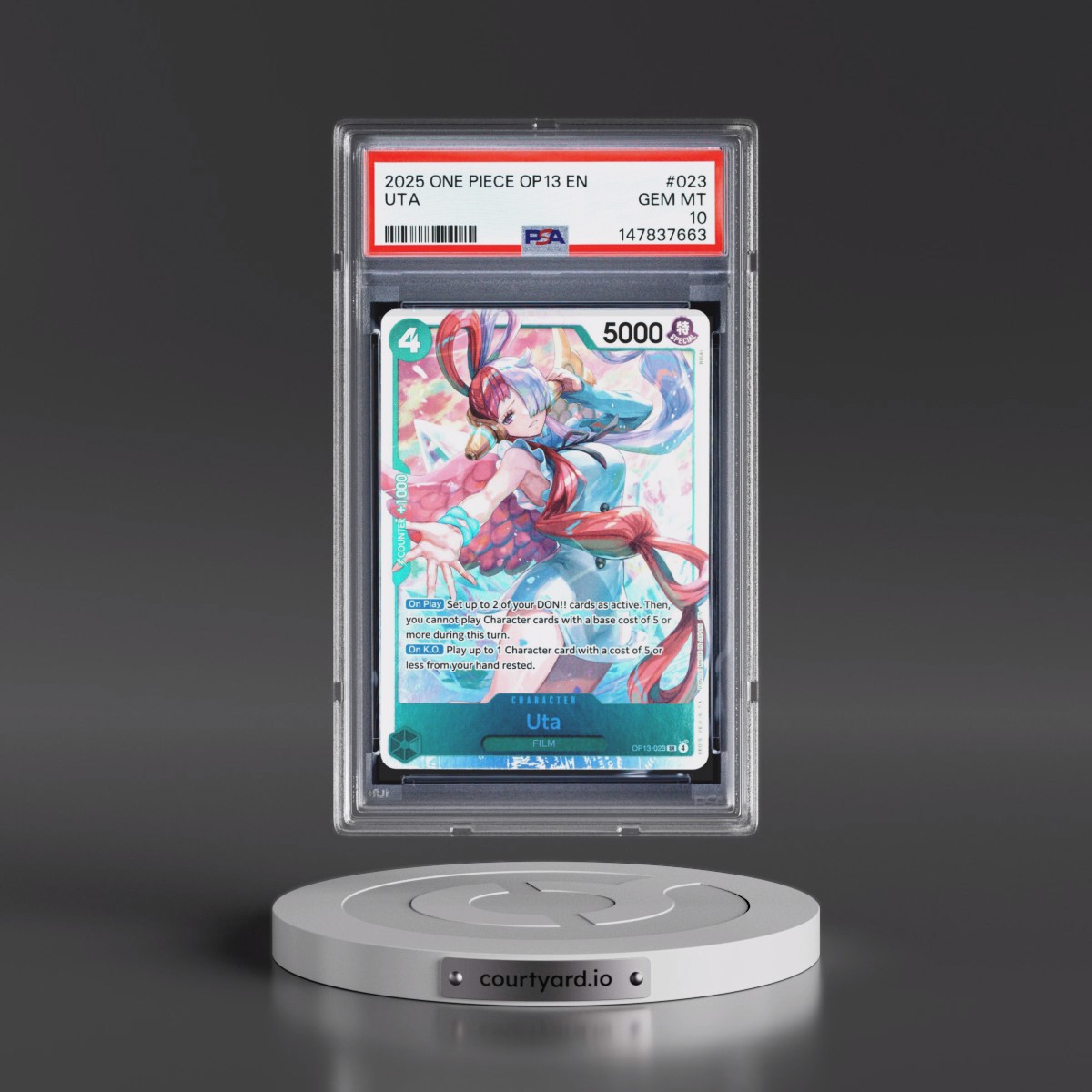 2025 One Piece OP13-Carrying on His Will #023 Uta (PSA 10 GEM MINT)