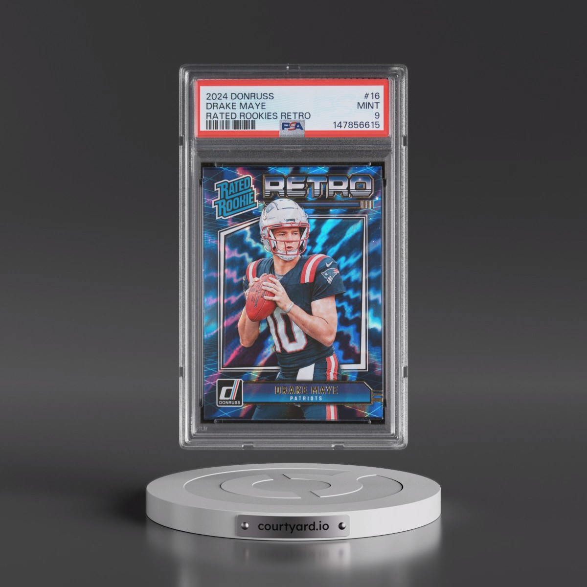 2024 Panini Donruss Rated Rookies Retro #16 Drake Maye (PSA 9 MINT)