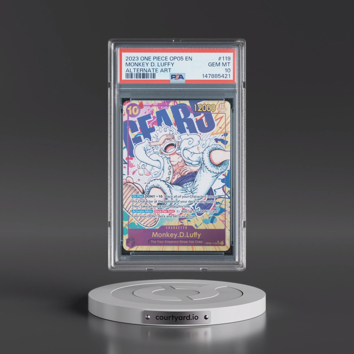 2023 One Piece OP05-Awakening of the New Era #119 Monkey D. Luffy - Alternate Art (PSA 10 GEM MINT)