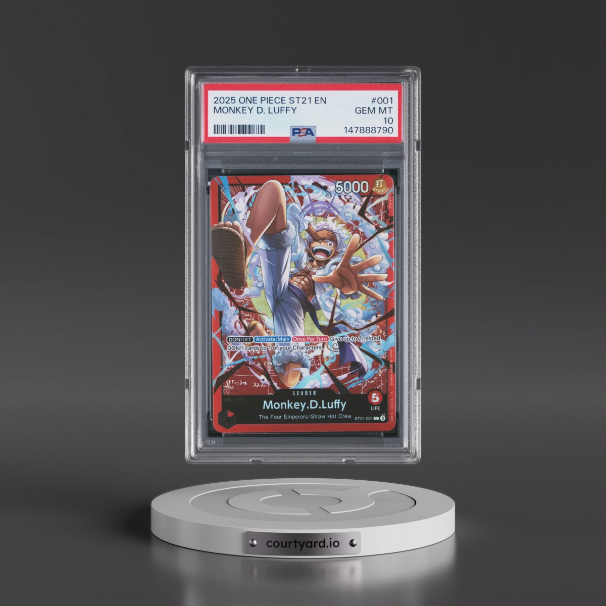 2025 One Piece Starter Deck ST21-EX Gear 5 #001 Monkey D. Luffy (PSA 10 GEM MINT)