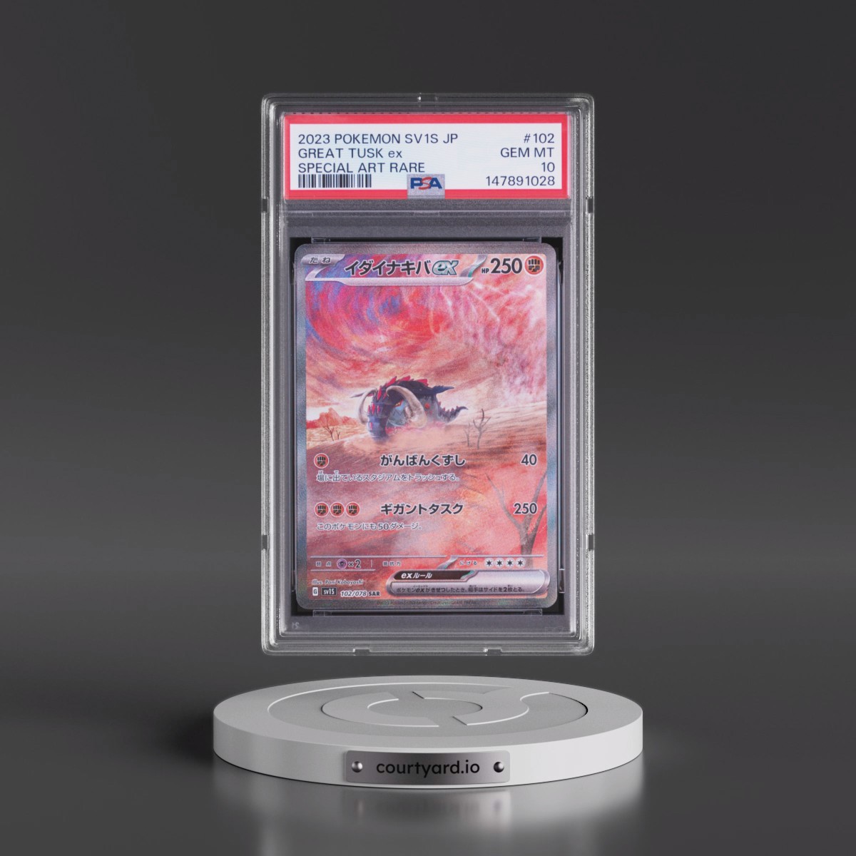 2023 Pokémon Sv1s-Scarlet EX Great Tusk EX - Holo Special Art Rare #102 PSA 10