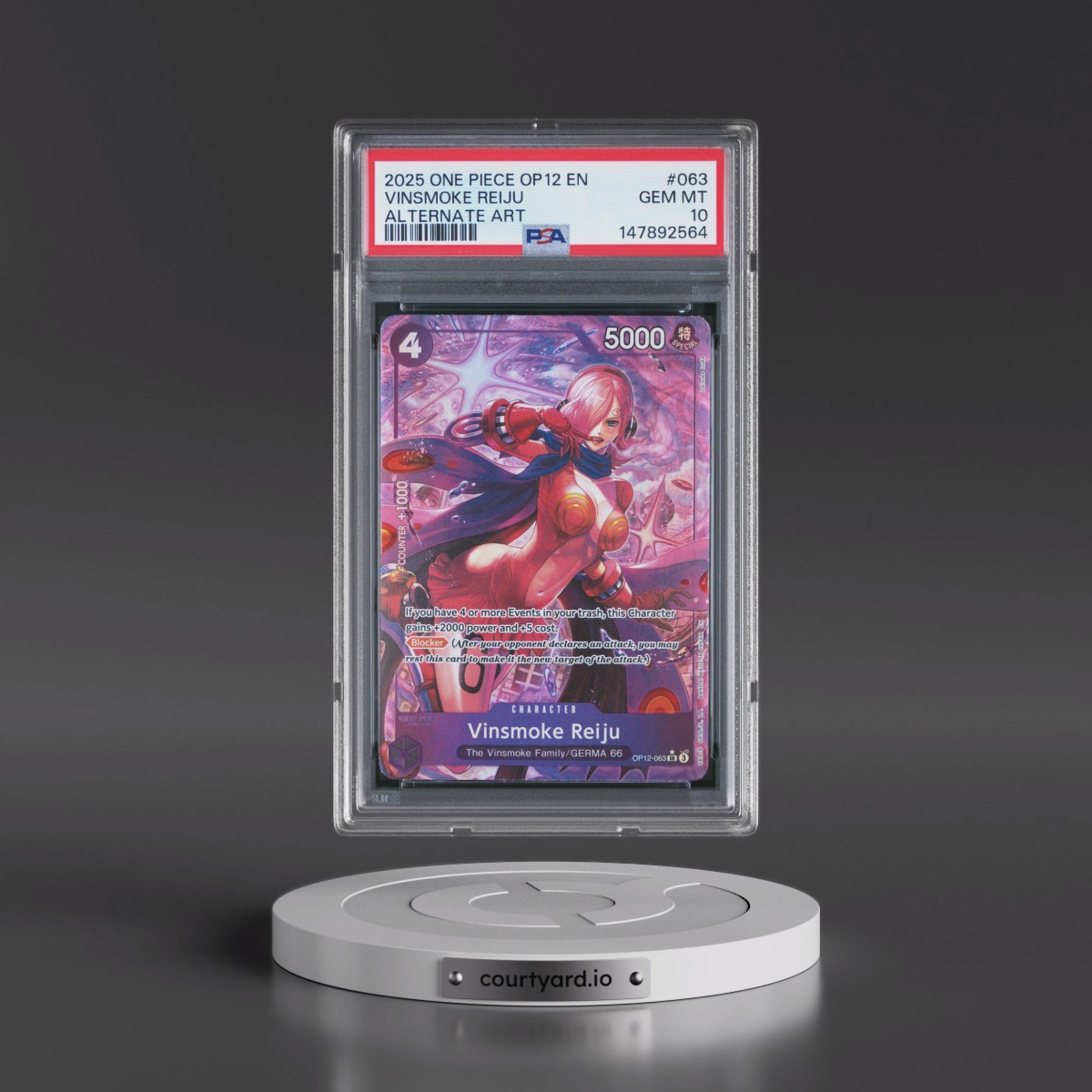 2025 One Piece OP12-Legacy of the Master #063 Vinsmoke Reiju - Alternate Art (PSA 10 GEM MINT)