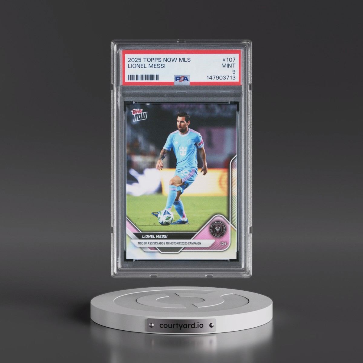 2025 Topps Now MLS #107 Lionel Messi (PSA 9 MINT)